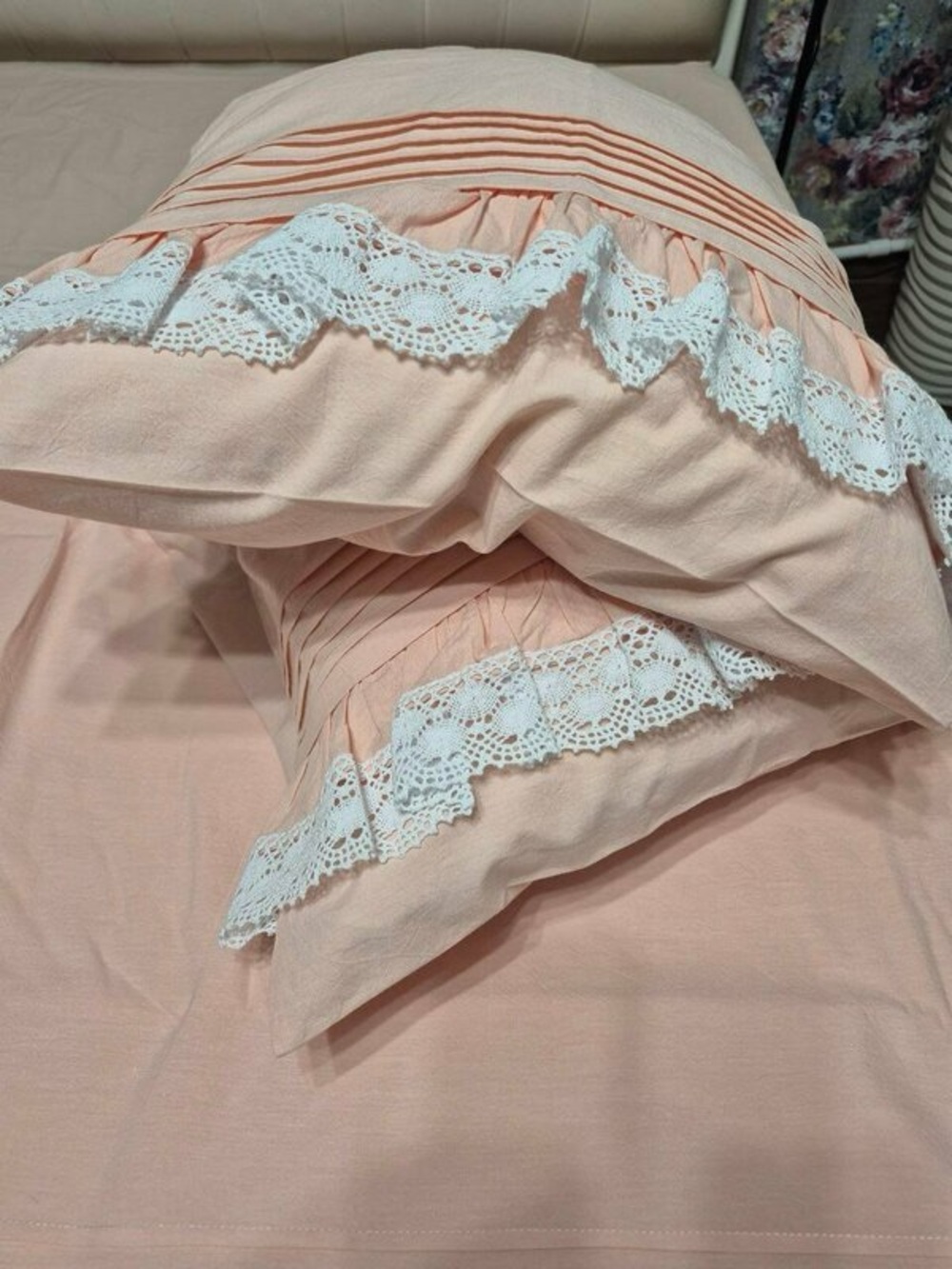 Cotton bedding with added linen new